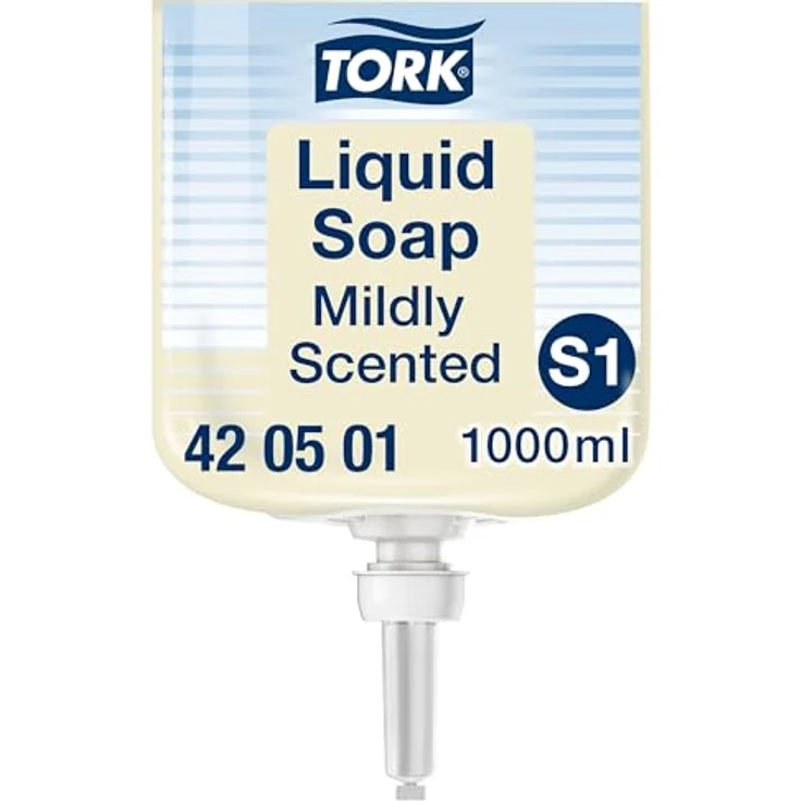 Tork 420501 milde Flüssigseife Premium für Tork S1 Seifenspendersysteme Milde Handseife pH-hautneutral für weiche und hygienisch gepflegte Hände 1000 ml für Alle Hauttypen geeignet – Bild 2