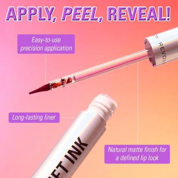 Revolution Lip Shift Ink Peel Off Lip Liner Stain – Pelbarer Lippenkonturenstift mit Tattoo-Effekt und mattem Finish, vegan & tierversuchsfrei, Bitter Cherry, 1,8 ml – Bild 3