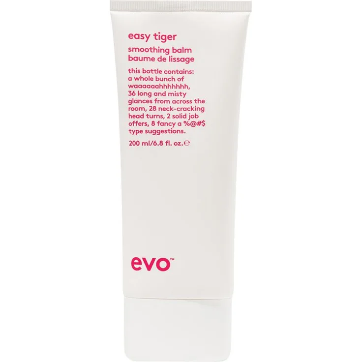 EVO Smooth Easy Tiger Smoothing Balm, glättende Creme für Damen, 200ml, schützender Hitzestyling-Balsam, vegan