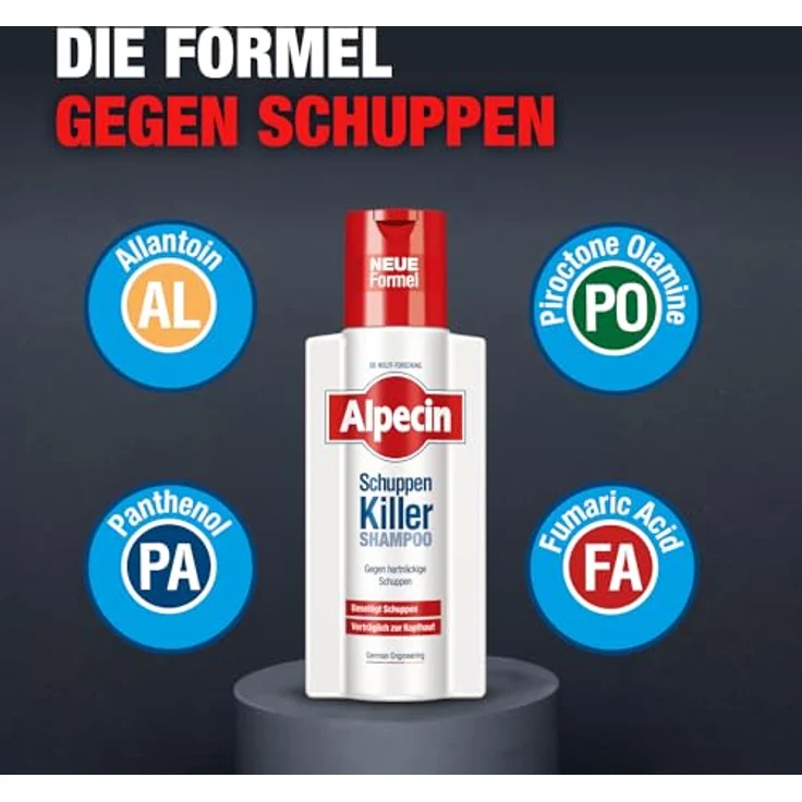 Alpecin Schuppen-Killer Shampoo, 2 x 250 ml, Anti-Dandruff-Shampoo für Männer, effektiv gegen Schuppen und Haarausfall, sanft zur Kopfhaut – Bild 3