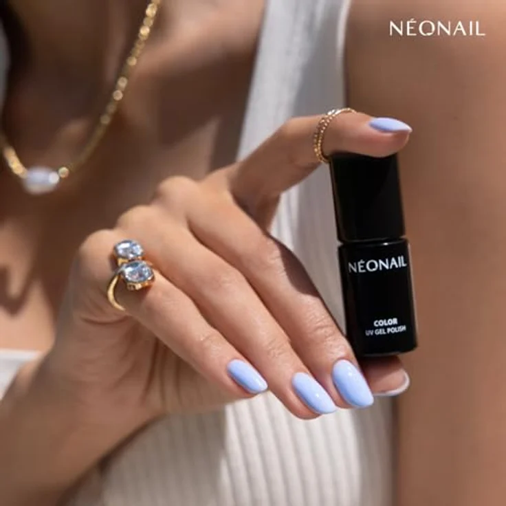 NÉONAIL UV Nagellack Angel's Charm, 7,2 ml - starke Pigmentierung in Pastellblau, langanhaltend bis zu 21 Tage, für UV/LED-Lampe – Bild 3