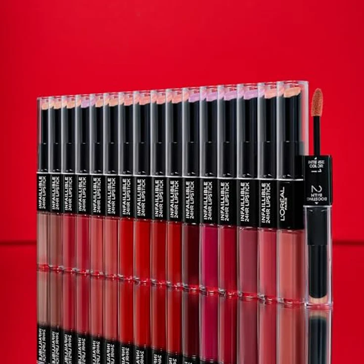L’Oréal Paris Infallible 2-Step Lipstick, extrem langanhaltender Lippenstift mit Pflege-Balsam, 5,7 g – Bild 4