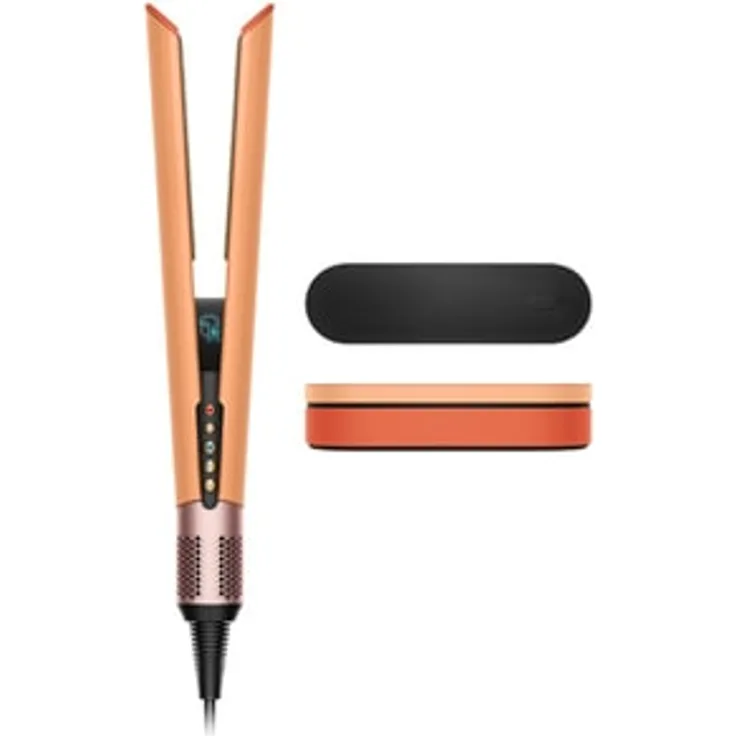 Dyson Airstrait Ceramic Apricot, Haarglätter ohne Heizplatten mit zwei Styling-Modi und drei Temperaturstufen, apricot