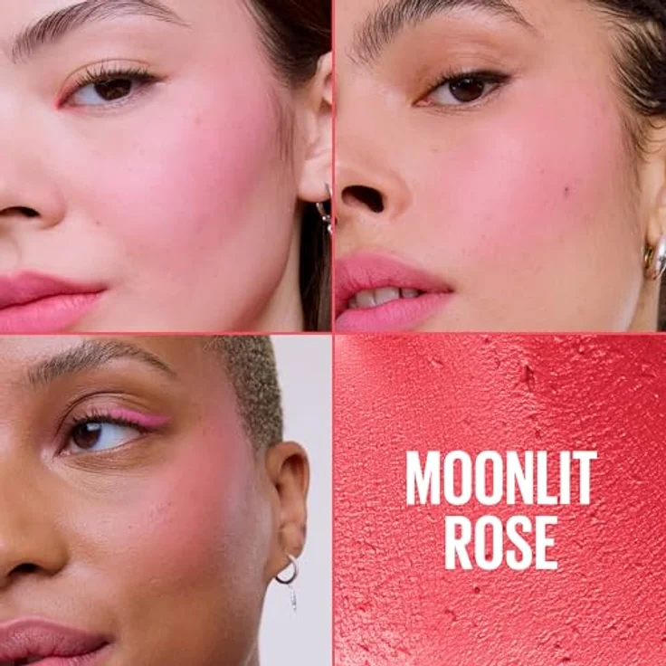 Maybelline Cloudtopia Blush 5 g, federleichtes Wangen- & Lippenmousse, hochpigmentiert in MOONLIT ROSE – Bild 4