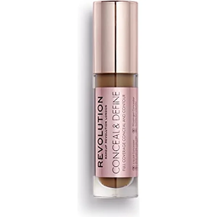 Makeup Revolution Conceal & Define Abdeckstift, C15, voll deckend, mattes Finish, 4ml, vegan – Bild 1