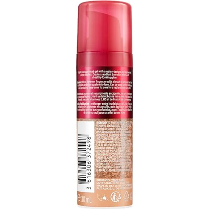 Bourjois Healthy Mix Glow Tint Essence feuchtigkeitsspendende Haut-Ausgleichsessenz, 03 Light Clair, 30ml, strahlendes Finish, reduziert Poren und Rötungen – Bild 3