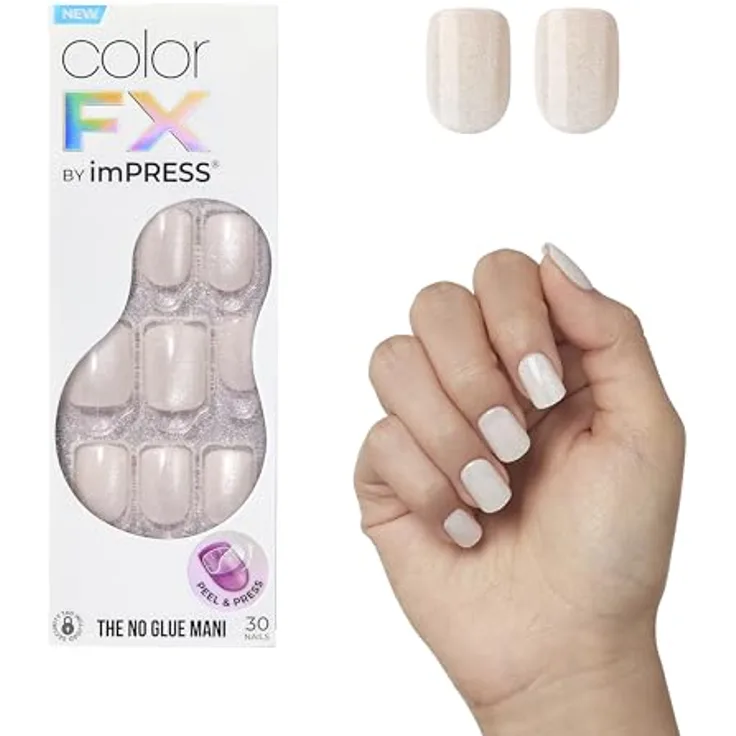 KISS Color FX im Press, künstliche Fingernägel selbstklebend, Rebel, 30 Stück