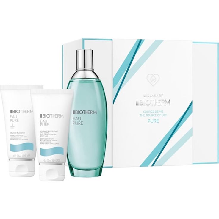 Biotherm Eau Pure Geschenkset, Damen-Duftset mit Eau de Toilette 100 ml, Duschgel 50 ml und Body Lotion 50 ml, erfrischender Duft und intensive Hautpflege