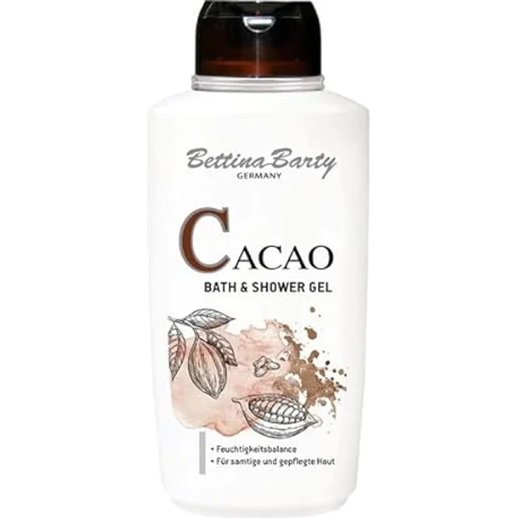 Bettina Barty Cacao Bath & Shower Gel 500 ml, pflegendes Duschgel mit Kakao-Extrakt