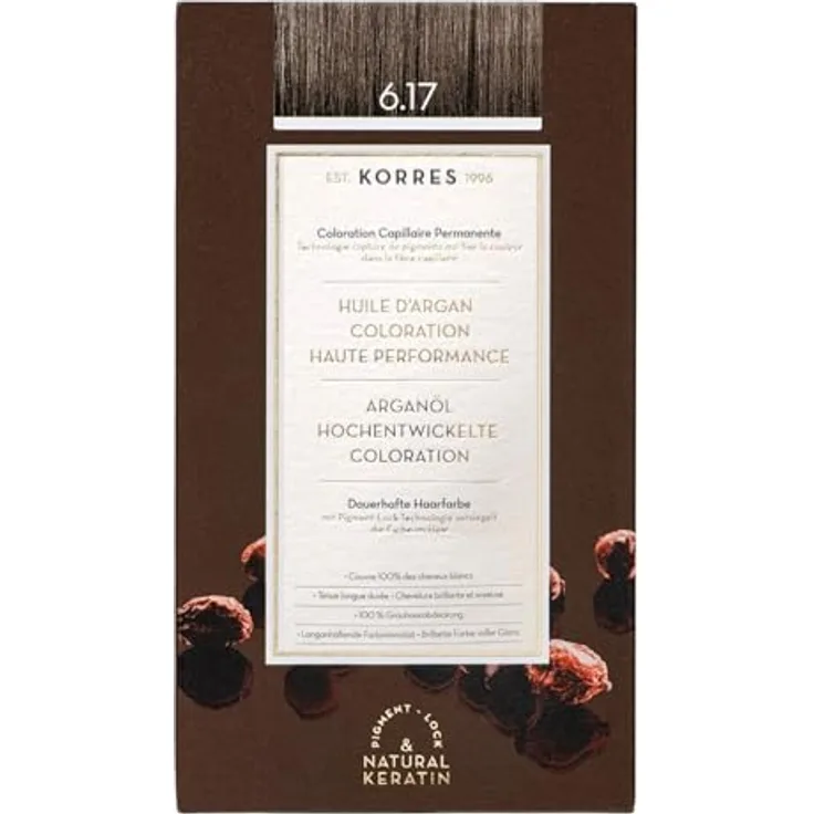 KORRES Arganöl Hochentwickelte Haarcoloration / Dunkelblond Beige 6.17 Haarfarbe 145 ml