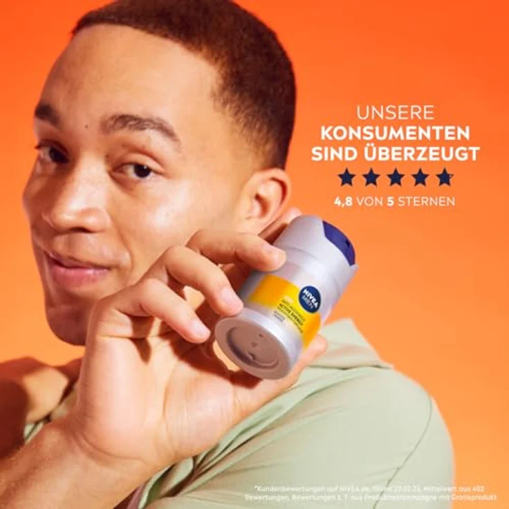 Nivea Men Gesichtspflege Creme Active Energy mit Aufwach Kick 50ml mit pflegender Wirkung – Bild 5