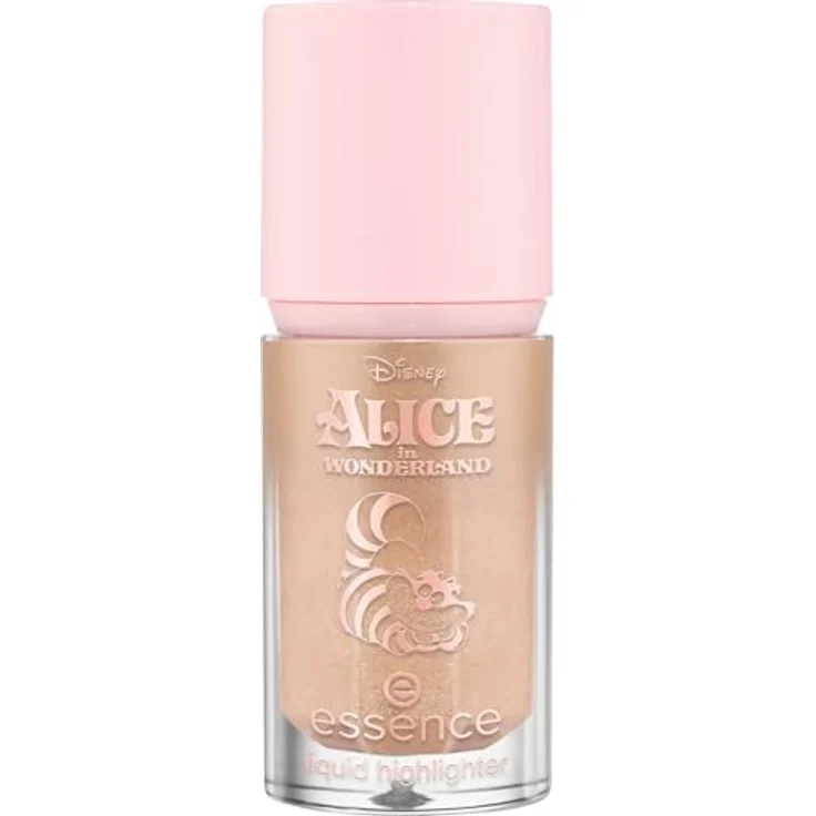 essence Disney Alice in Wonderland flüssiger Aufheller 01 - Grin & Glow, 4 ml, veganer Highlighter mit lichtreflektierenden Pigmenten – Bild 2