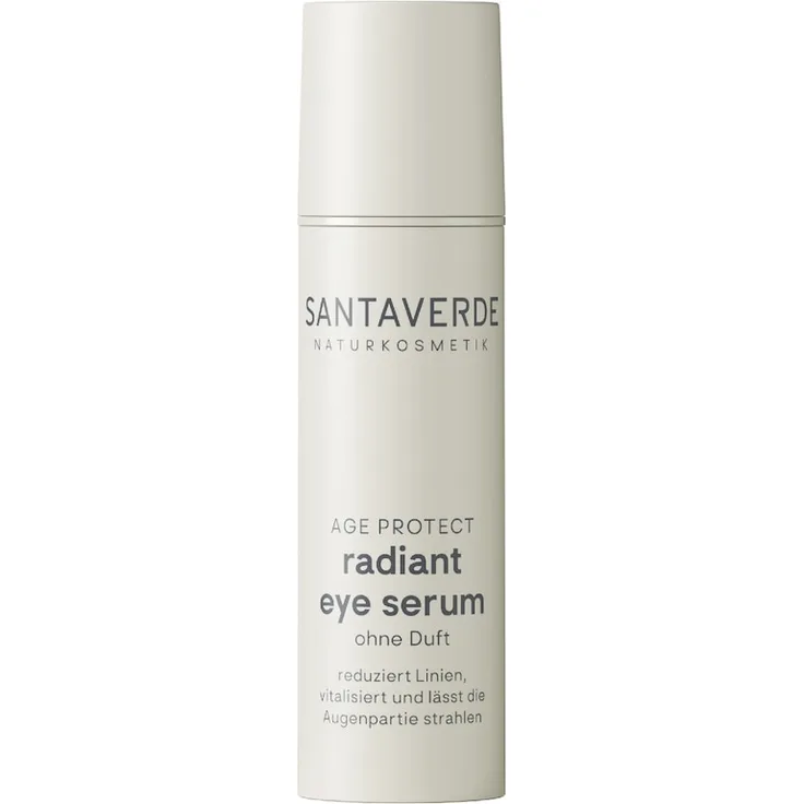 Santaverde Radiant Augenserum, 10 ml, duftfreie Naturkosmetik mit Aloe Vera Saft und Hyaluronsäure