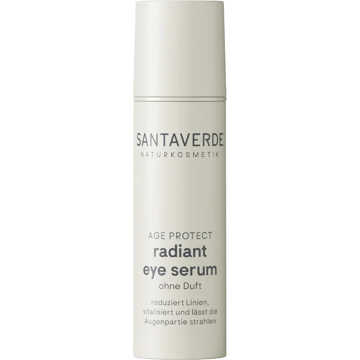 Santaverde Radiant Augenserum, 10 ml, duftfreie Naturkosmetik mit Aloe Vera Saft und Hyaluronsäure