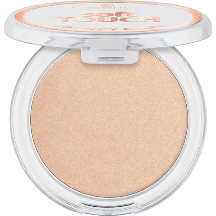 essence Soft Touch Cremiger Highlighter mit Pudereffekt, Farbton 10 Soft Gaze, 4 g - für ein strahlendes Finish und sanft betonte Gesichtspartien
