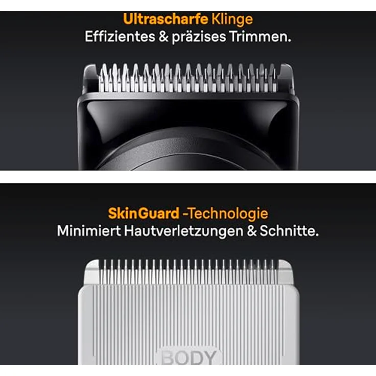 Braun AIO5540 Haarschneidemaschine Schwarz 14 Lithium-Ionen, 9-in-1 Grooming Kit, SkinGuard Technology, 100% Waterproof – Bild 5