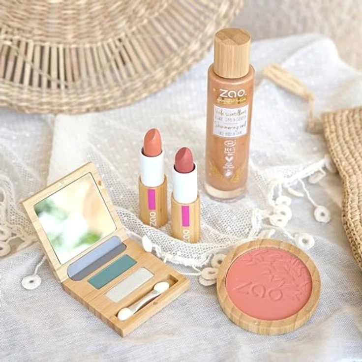 ZAO Bamboo Compact Blush 9 g, Rouge in Brown Pink für einen natürlichen Look – Bild 6