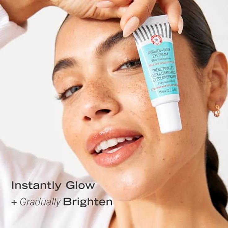 First Aid Beauty Brighten + Glow, Illuminating Eye Cream gegen dunkle Augenringe, 15 ml, Tag + Nacht – Bild 2