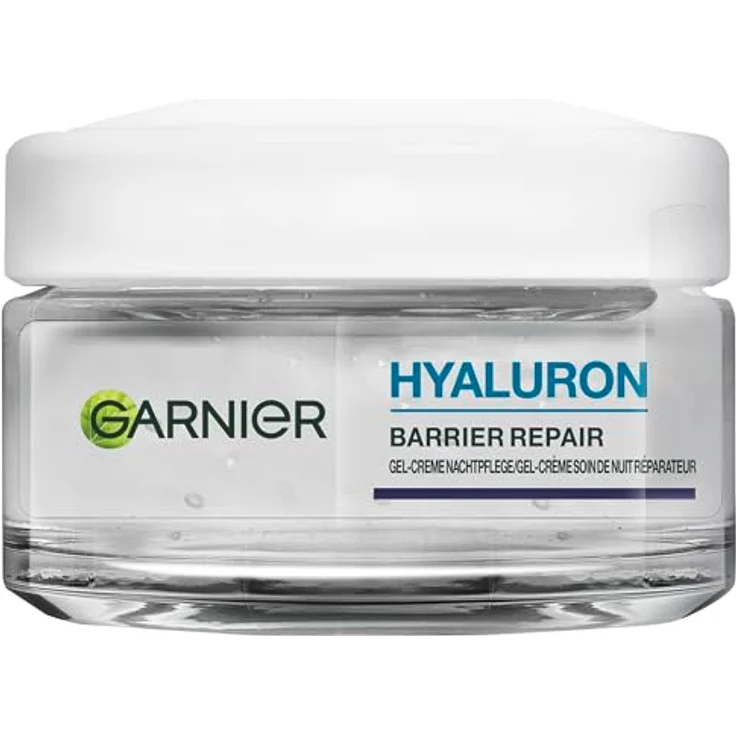 Garnier Hyaluron Barrier Repair Gel-Creme Nachtpflege, 50 ml, intensive Feuchtigkeit für empfindliche Haut, mit Glycerin, Hyaluronsäure und Arganöl – Bild 2