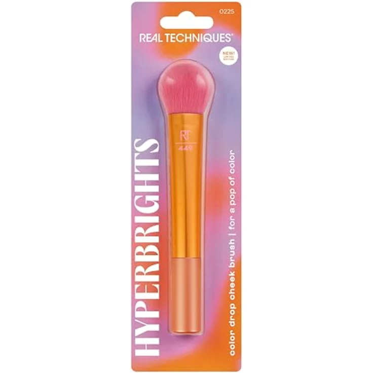 REAL TECHNIQUES Hyperbrights Color Drop Cheek Brush - Professioneller Make-up-Pinsel, ultraweich und hochwertig, für ein makelloses Finish – Bild 2