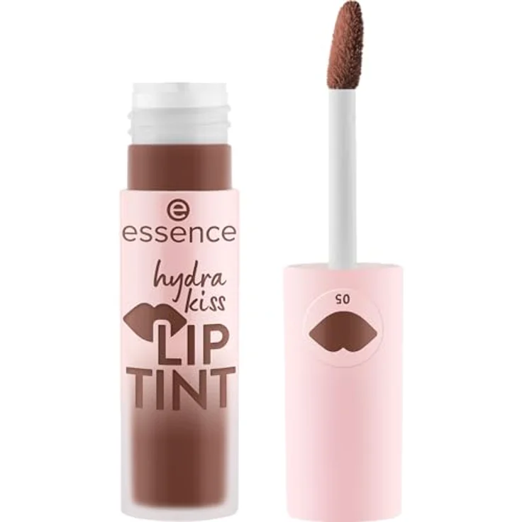 essence hydra kiss LIP TINT, Nr. 05, Braun, langanhaltender, veganer Lippenstift im 3er Pack, natürliche Färbeeffekt, glänzende Textur, ohne Parabene und Mikroplastik – Bild 1