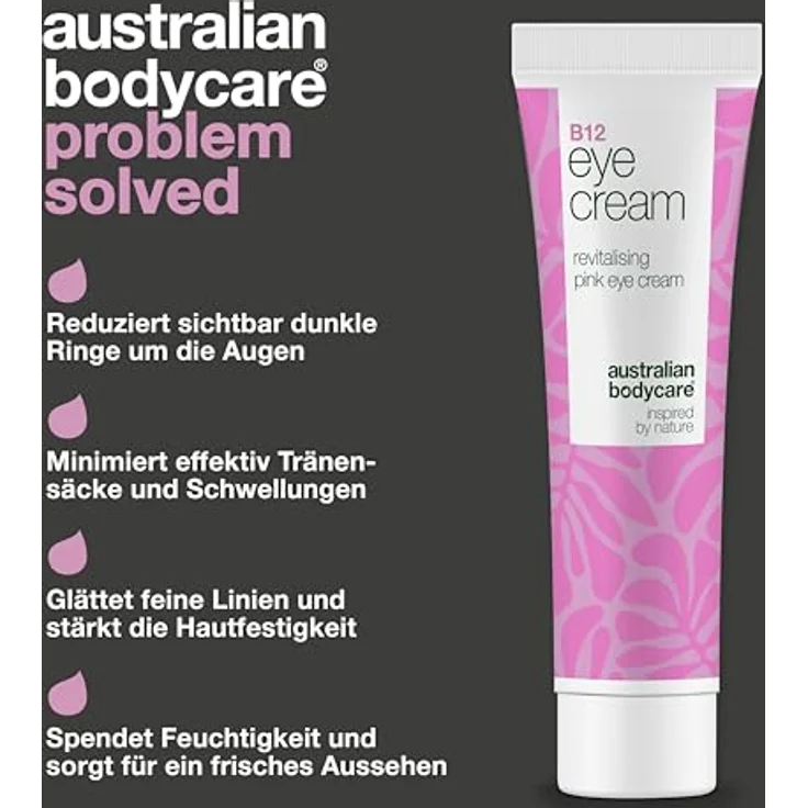 Australian Bodycare B12 Revitalisierende Augencreme, 15 ml, feuchtigkeitsspendend, gegen Schwellungen und dunkle Augenringe – Bild 3