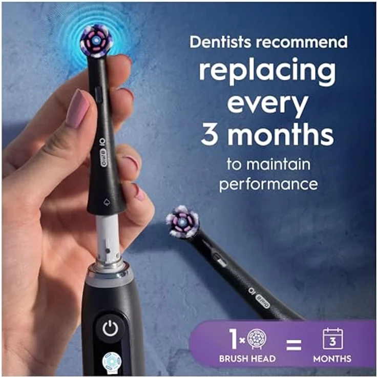 Oral-B iO Series Radiant White Black Ersatzköpfe, Plaque-Entfernung, Zahnaufhellung, 3 – Bild 5