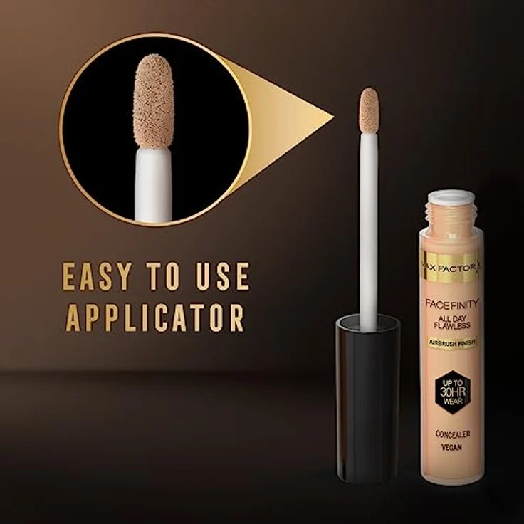 Max Factor Facefinity All Day Flawless Concealer, Flüssigkorrektor, vegane Formel, hält bis zu 30 Stunden, 7,8 ml - 010 – Bild 5