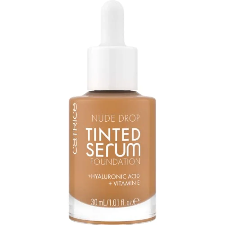 Catrice Nude Drop Tinted Serum Foundation, Nr. 075C, Nude, langanhaltend, mattierend, natürlich, für sensible Haut, vegan, ölfrei, ohne Parfüm, ohne Alkohol, 30ml – Bild 2