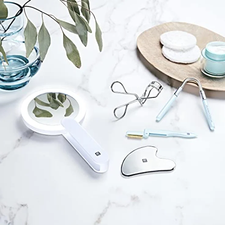 ZWILLING Wimpernzange aus Edelstahl mit mintfarbenen Silikonpads, alle Augenformen, Silber – Bild 3