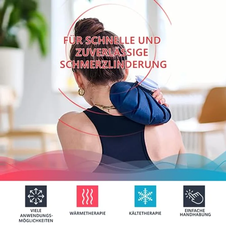 IEA Medical Wärme- & Eisbeutel 28 cm – wiederverwendbar, flexibel, für Kälte- & Wärmetherapie, ideal bei Schmerzen, Blau – Bild 5