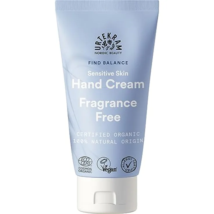 Urtekram Handcreme - Ohne Parfum, Find Balance, Sensitiv, 75 ml, Vegan, Bio