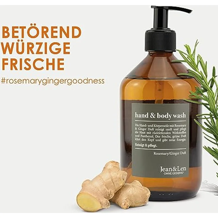 Jean & Len Philosophie Rosemary / Ginger Duschgel 500 ml – Bild 3