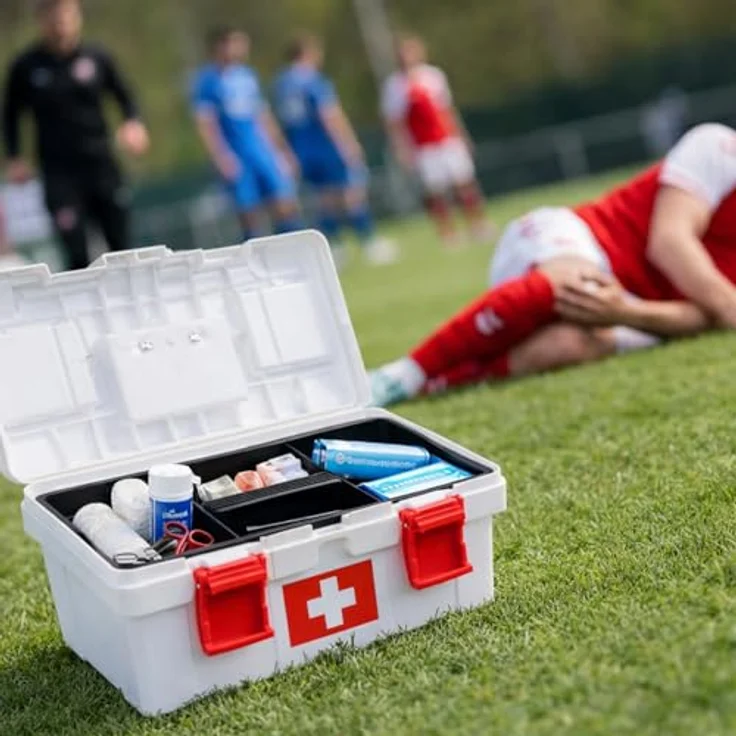 HMF Erste-Hilfe-Koffer, leerer Medizinbox zur Medikamenten Aufbewahrung, 37 x 20 x 18,5 cm, robust in Weiß-Rot mit herausnehmbaren Fächern – Bild 8