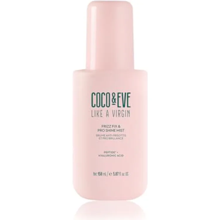 Coco & Eve Frizz Fix & Pro Shine Mist - 72 Stunden Frizz-Kontrolle und sofortiger Glanz | Leichter Hitzeschutz | Feuchtigkeitsspendendes, glättendes, entwirrendes Spray | Für alle Haartypen (150 ml)
