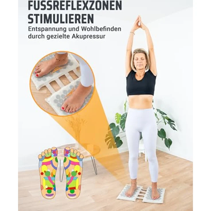 NEOLYMP Akupressur Fußmatte, umweltfreundlich mit Tragetasche zur vielseitigen Stimulation und Stresslinderung – Bild 4