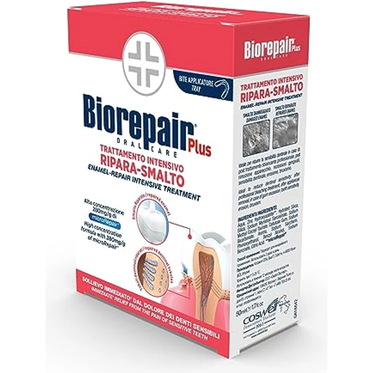 Biorepair Desensitizing Enamel-Repair Shock Treatment Set, Zahnpasta für empfindliche Zähne mit 50 ml regenerierender Wirkung – Bild 2