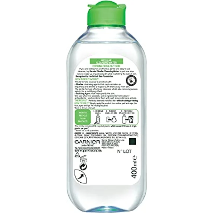 Garnier SkinActive Micellar Combination & Sensitive Skin Sanftes Mizellenwasser für Mischhaut und empfindliche Haut 400 ml für Frauen – Bild 10
