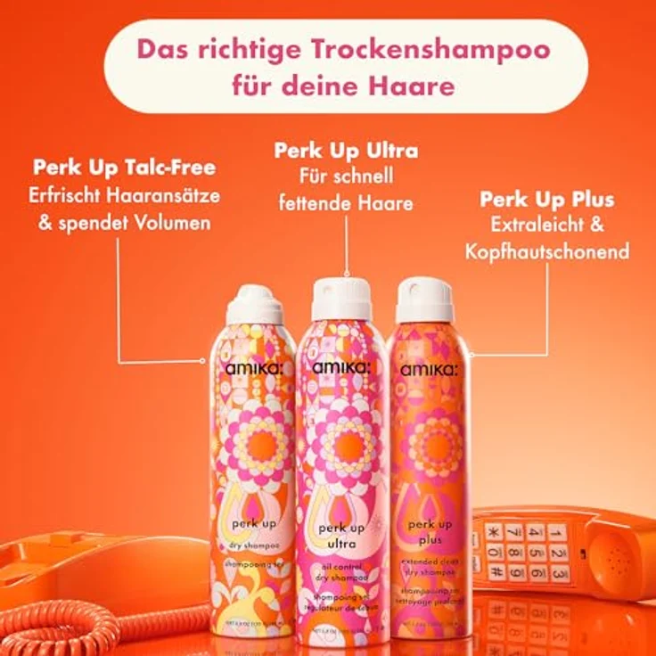 Amika Trockenshampoo Perk Up Plus Extended Clean, 67 ml - Aufbauendes Trockenshampoo für längere Frische zwischen den Haarwäschen – Bild 7