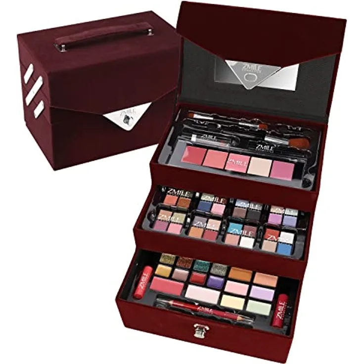 ZMILE Cosmetics Kosmetik-Koffer 'Beauty Case Velvety' (dark berry) - Vegane Kosmetik