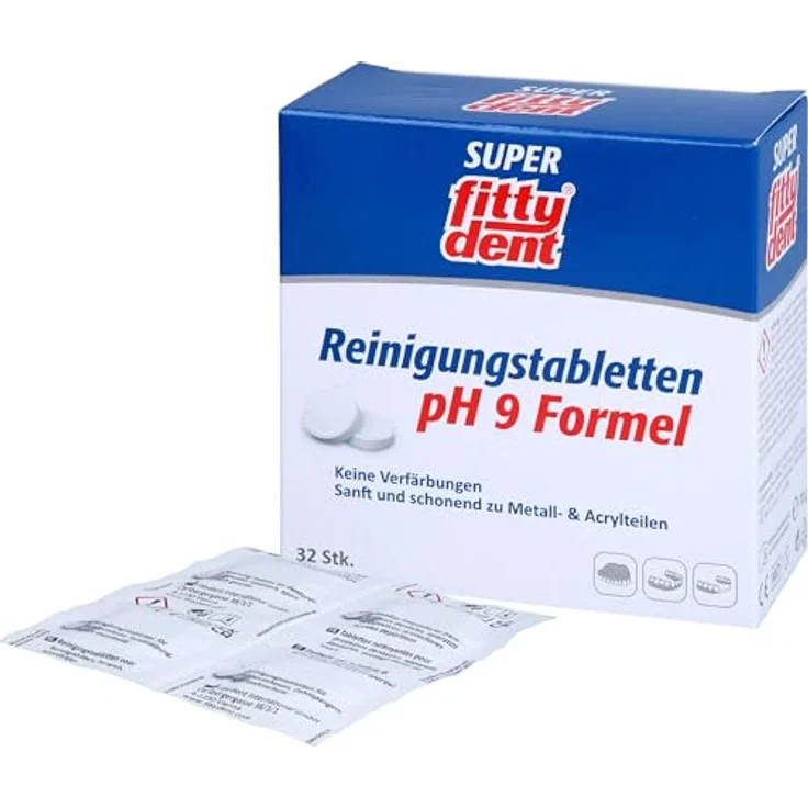 Fittydent Super 32er-Pack Gebissreiniger – Bild 2