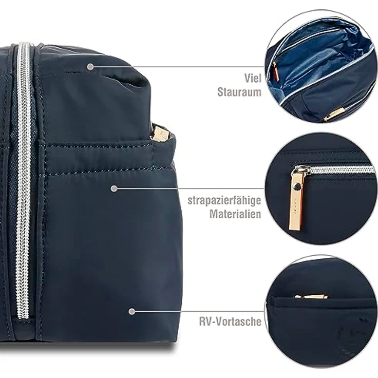 Bugatti Kulturtasche LIDO Nylon blau Damen, Herren - 019211 – Bild 3