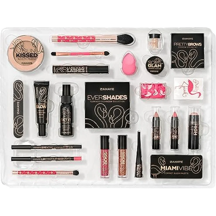 Beauty Adventskalender "PINK FLAMINGO X-MAS" 2023, LAHAYE, 24 hochwertige Produkte, Geschenkset- - Preisvergleich – Bild 3