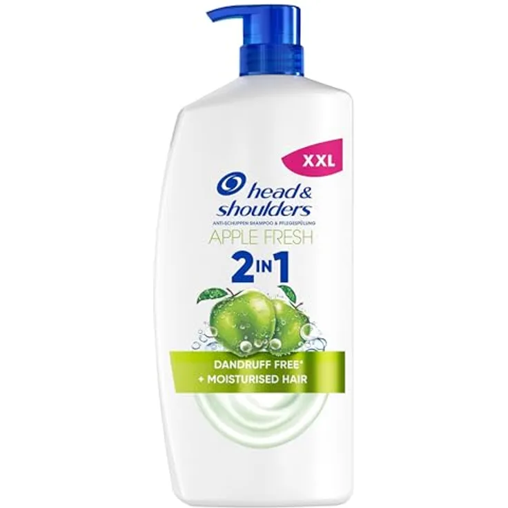 Head & Shoulders Apple Fresh 2in1 Anti-Schuppen-Shampoo, 800 ml Pumpspender, bis zu 100% Schuppenschutz, Apfelduft, für alle Haar- und Kopfhauttypen