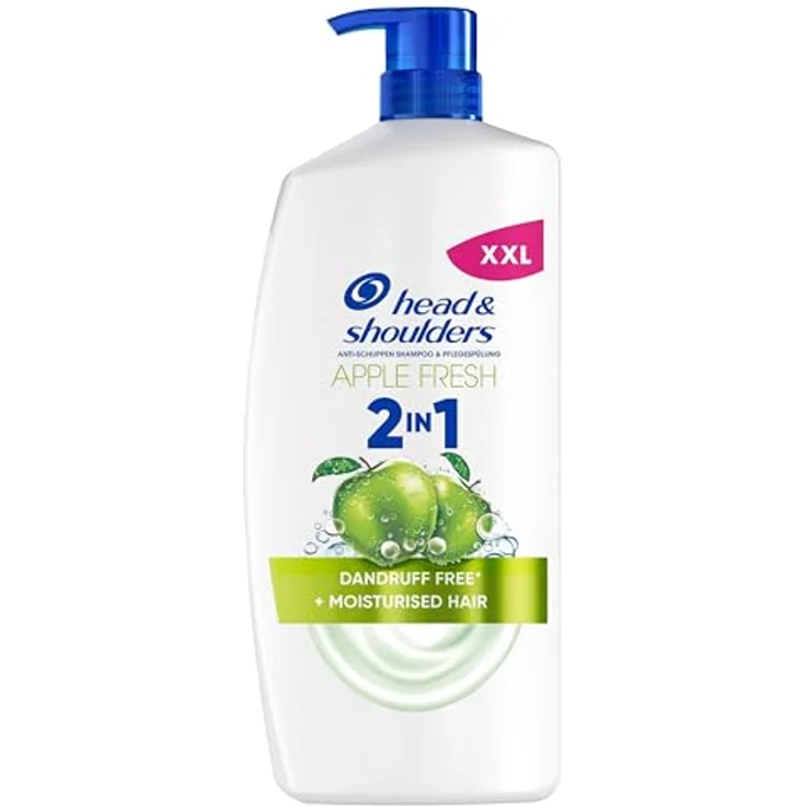 Head & Shoulders Apple Fresh 2in1 Anti-Schuppen-Shampoo, 800 ml Pumpspender, bis zu 100% Schuppenschutz, Apfelduft, für alle Haar- und Kopfhauttypen – Bild 1