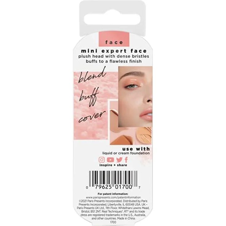 Real Techniques Mini Expert Face Brush Make-up Pinsel, geeignet für Foundation, Dekorative Kosmetik Make-up Accessoires – Bild 2