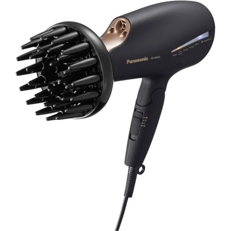 Panasonic EH-NA9J-K825 Nanoe Haartrockner, 1800 W, inkl. Diffuser, schwarz, gold – Bild 4