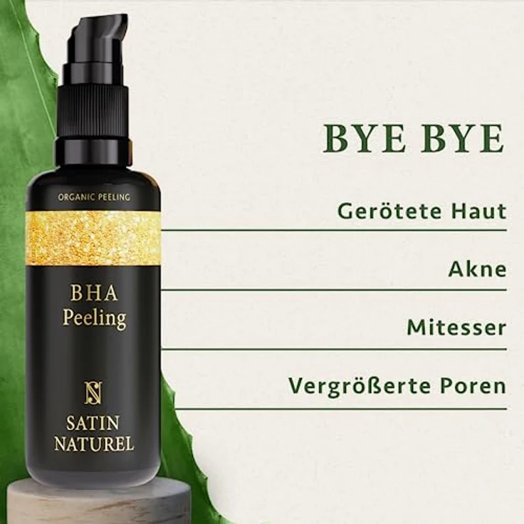Satin Naturel Salicylsäure (BHA) Liquid Peeling 100ml – mit Bio Aloe Vera, vegan, sanfte Gesichtsreinigung & Exfoliant für strahlende Haut – Bild 2