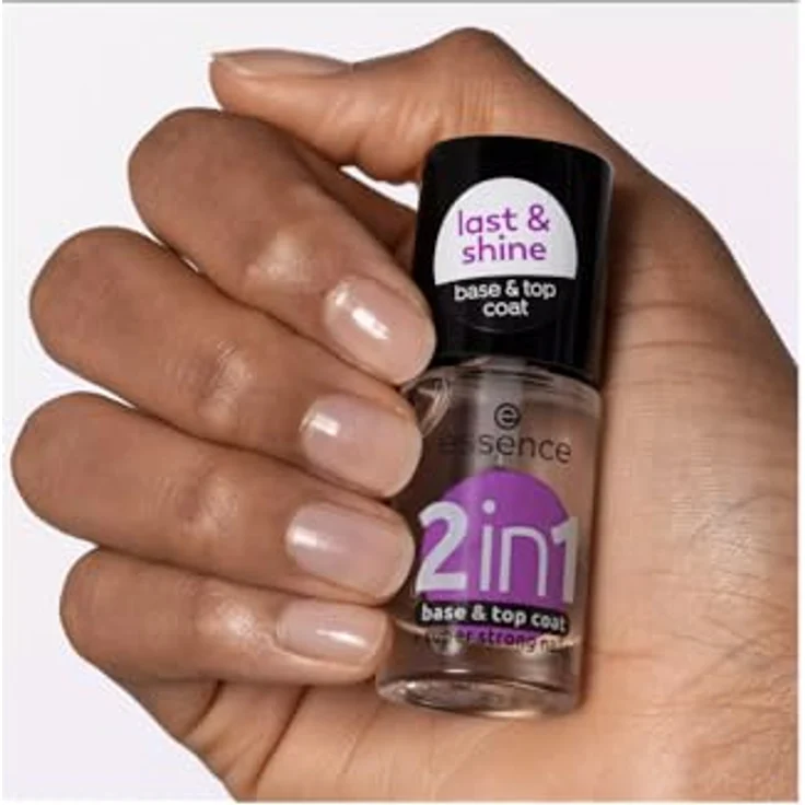 Essence 2 in 1 Base & Top Coat, Nagellack für Damen mit pflegenden Eigenschaften, 8 ml – Bild 5