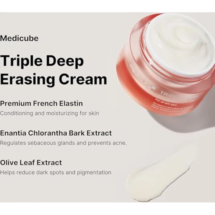 Medicube Triple Collagen Cream, 50ml Anti-Aging Gesichtscreme mit Kollagen und Niacinamid, für alle Hauttypen – Bild 2